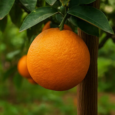 Sour Orange Tree (Naranj Shiraz) fruit hanging on a tree with green leaves